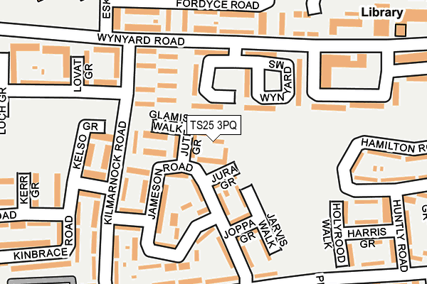 TS25 3PQ map - OS OpenMap – Local (Ordnance Survey)