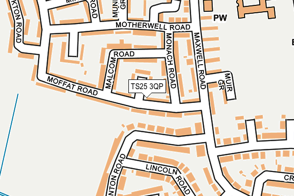 TS25 3QP map - OS OpenMap – Local (Ordnance Survey)