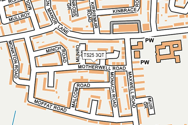 TS25 3QT map - OS OpenMap – Local (Ordnance Survey)