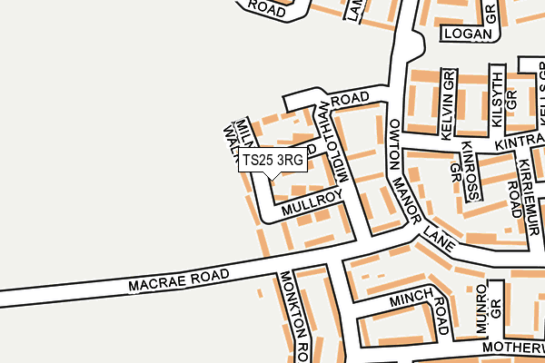 TS25 3RG map - OS OpenMap – Local (Ordnance Survey)