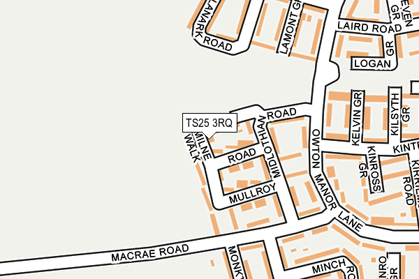 TS25 3RQ map - OS OpenMap – Local (Ordnance Survey)