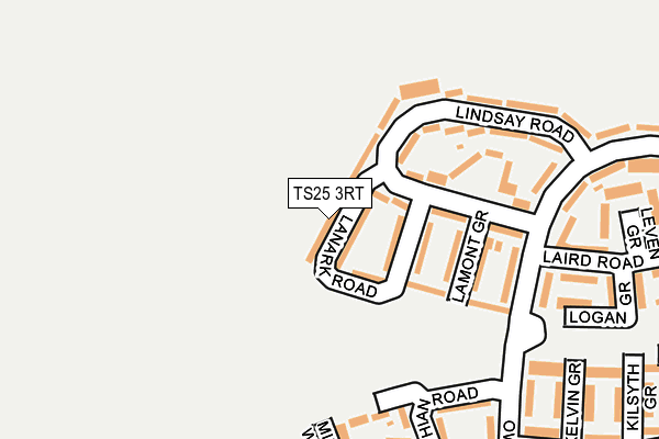 TS25 3RT map - OS OpenMap – Local (Ordnance Survey)