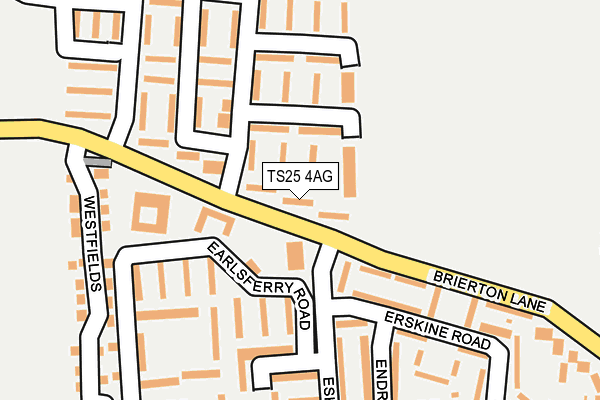 TS25 4AG map - OS OpenMap – Local (Ordnance Survey)