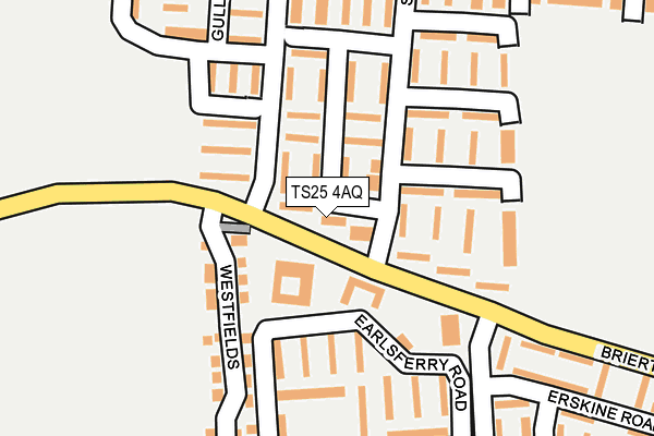 TS25 4AQ map - OS OpenMap – Local (Ordnance Survey)
