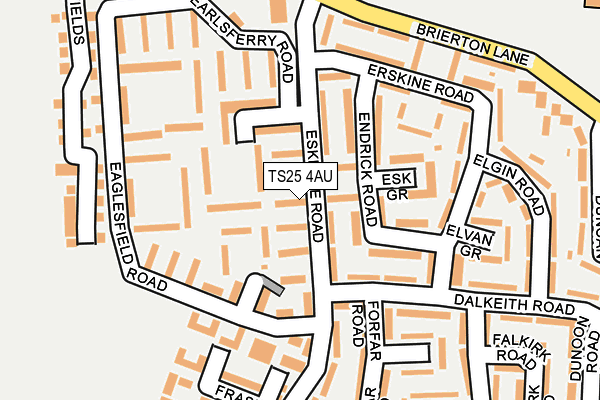 TS25 4AU map - OS OpenMap – Local (Ordnance Survey)