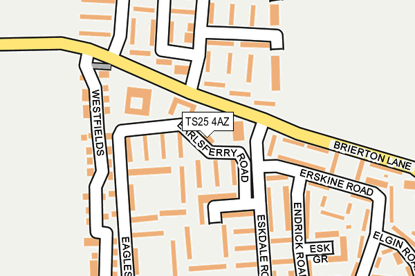TS25 4AZ map - OS OpenMap – Local (Ordnance Survey)