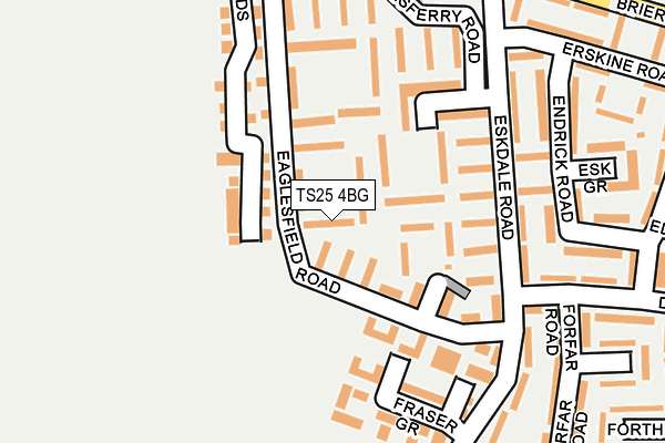 TS25 4BG map - OS OpenMap – Local (Ordnance Survey)