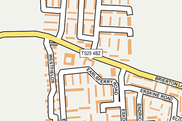 TS25 4BZ map - OS OpenMap – Local (Ordnance Survey)