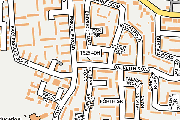 TS25 4DH map - OS OpenMap – Local (Ordnance Survey)