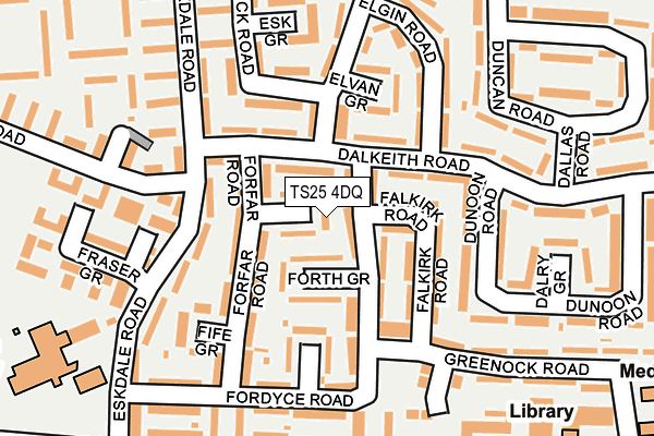 TS25 4DQ map - OS OpenMap – Local (Ordnance Survey)