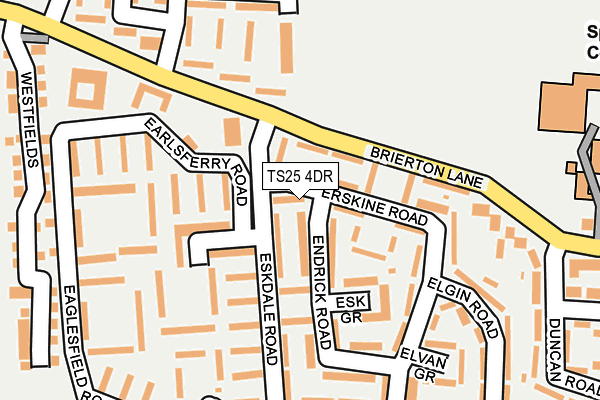 TS25 4DR map - OS OpenMap – Local (Ordnance Survey)