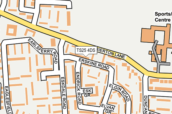 TS25 4DS map - OS OpenMap – Local (Ordnance Survey)