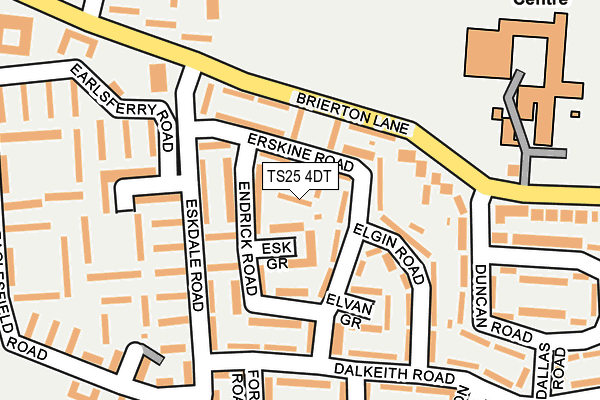 TS25 4DT map - OS OpenMap – Local (Ordnance Survey)