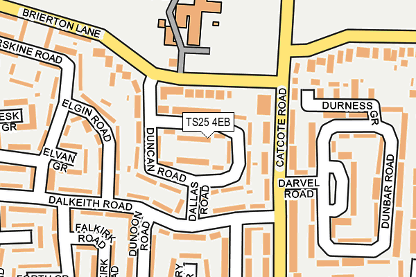 TS25 4EB map - OS OpenMap – Local (Ordnance Survey)