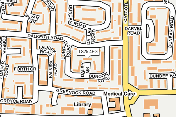 TS25 4EG map - OS OpenMap – Local (Ordnance Survey)