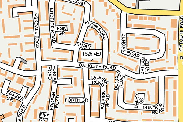 TS25 4EJ map - OS OpenMap – Local (Ordnance Survey)