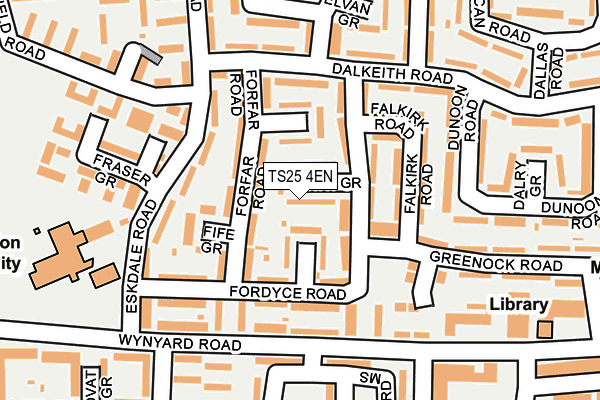 TS25 4EN map - OS OpenMap – Local (Ordnance Survey)