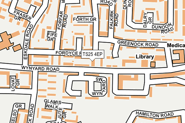 TS25 4EP map - OS OpenMap – Local (Ordnance Survey)