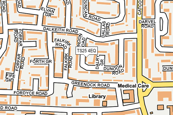TS25 4EQ map - OS OpenMap – Local (Ordnance Survey)