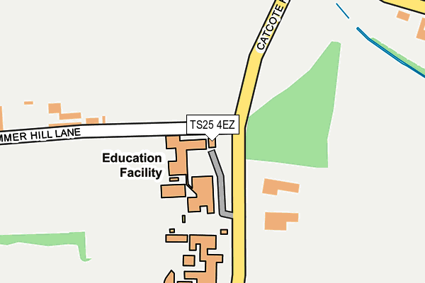 TS25 4EZ map - OS OpenMap – Local (Ordnance Survey)