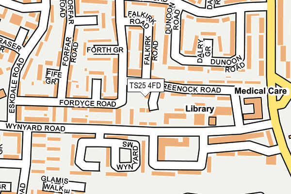 TS25 4FD map - OS OpenMap – Local (Ordnance Survey)