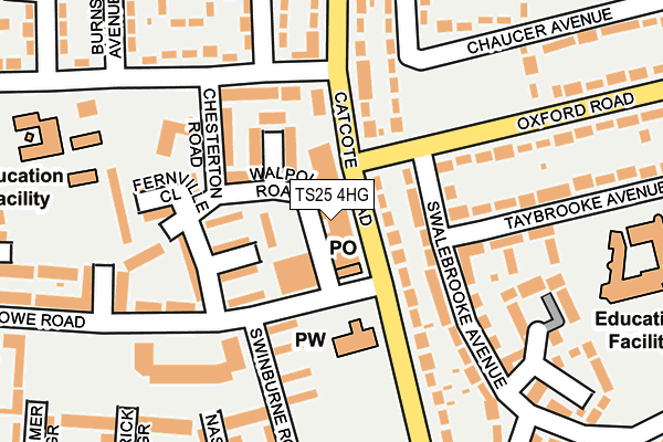 TS25 4HG map - OS OpenMap – Local (Ordnance Survey)