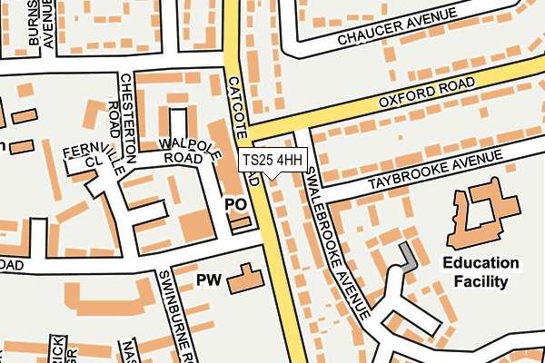 TS25 4HH map - OS OpenMap – Local (Ordnance Survey)