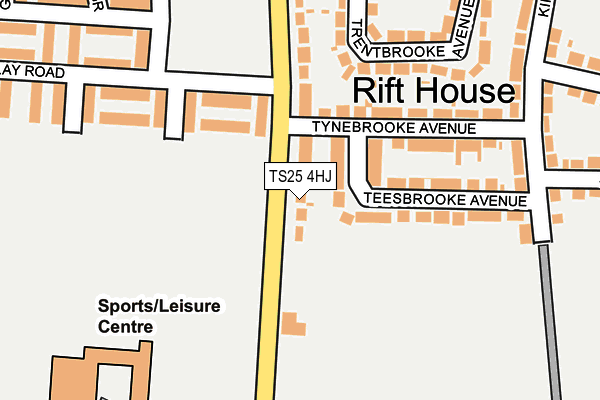TS25 4HJ map - OS OpenMap – Local (Ordnance Survey)