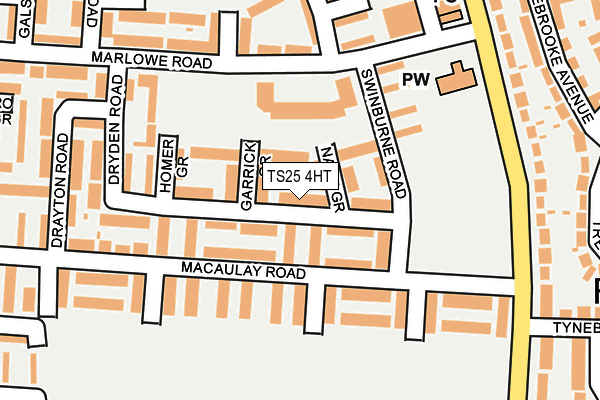 TS25 4HT map - OS OpenMap – Local (Ordnance Survey)