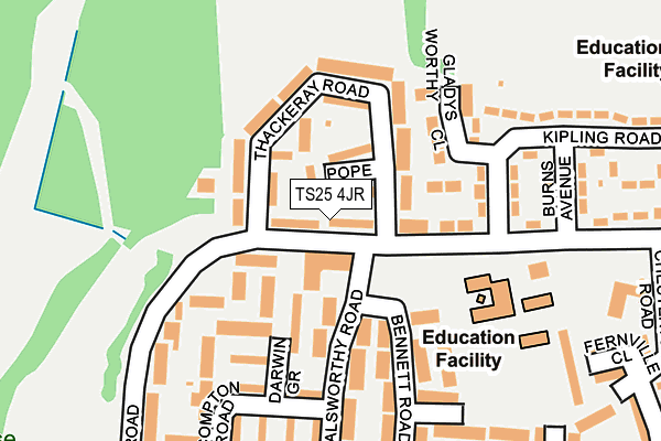 TS25 4JR map - OS OpenMap – Local (Ordnance Survey)