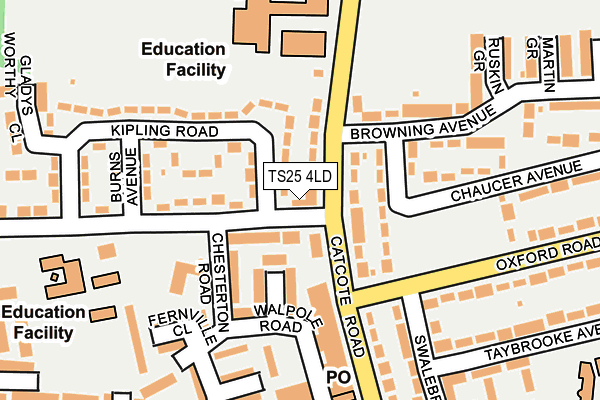 TS25 4LD map - OS OpenMap – Local (Ordnance Survey)