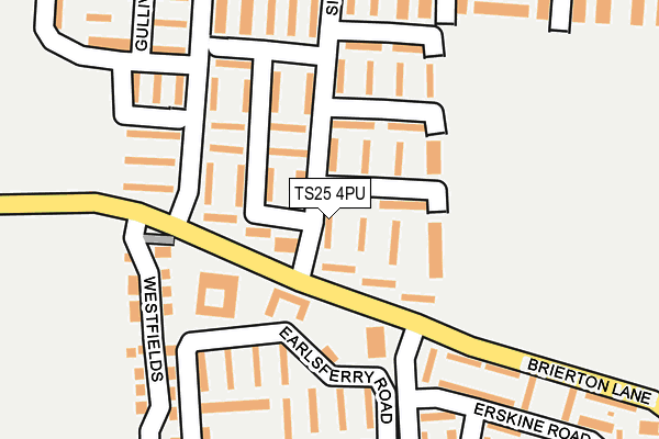 TS25 4PU map - OS OpenMap – Local (Ordnance Survey)