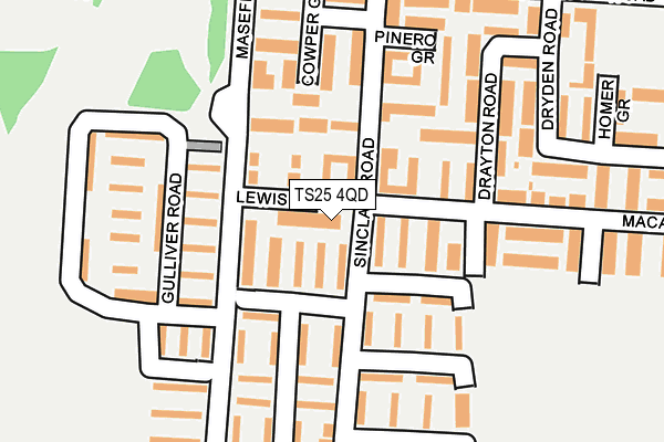 TS25 4QD map - OS OpenMap – Local (Ordnance Survey)