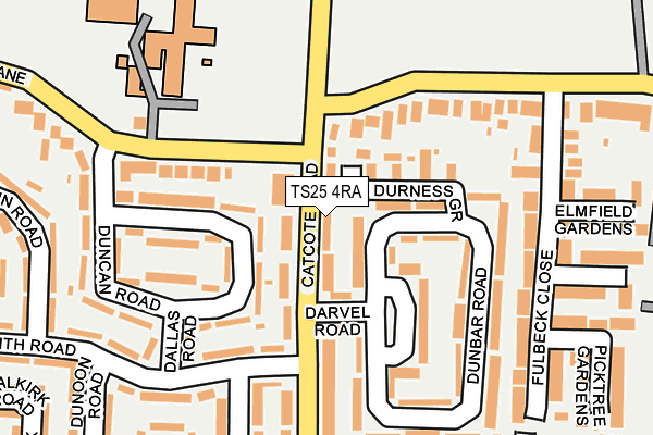 TS25 4RA map - OS OpenMap – Local (Ordnance Survey)