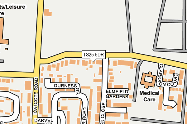TS25 5DR map - OS OpenMap – Local (Ordnance Survey)