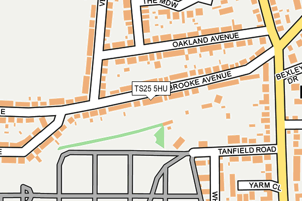 TS25 5HU map - OS OpenMap – Local (Ordnance Survey)