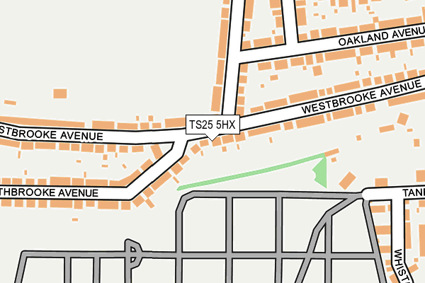 TS25 5HX map - OS OpenMap – Local (Ordnance Survey)