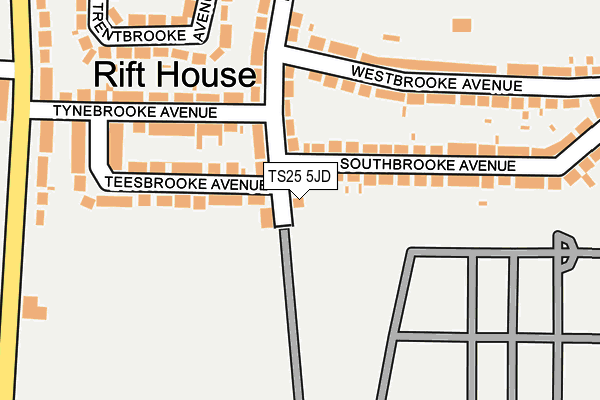 TS25 5JD map - OS OpenMap – Local (Ordnance Survey)