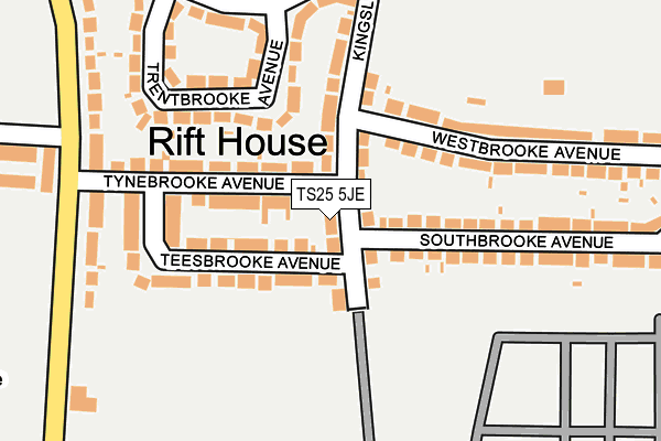 TS25 5JE map - OS OpenMap – Local (Ordnance Survey)