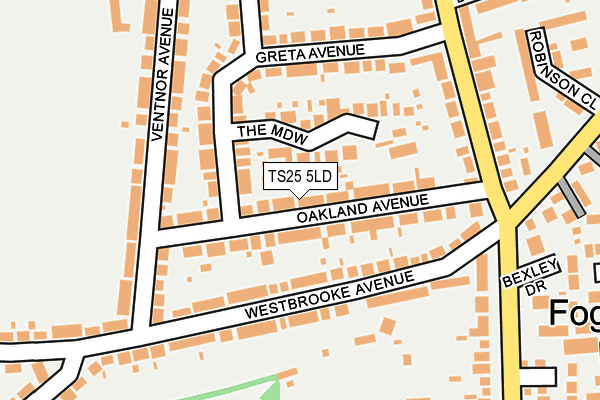 TS25 5LD map - OS OpenMap – Local (Ordnance Survey)