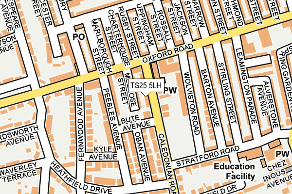 TS25 5LH map - OS OpenMap – Local (Ordnance Survey)