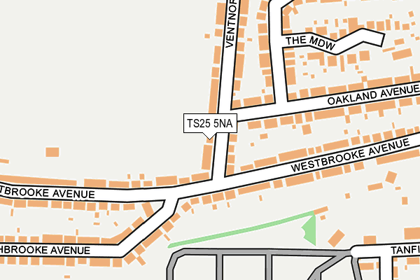 TS25 5NA map - OS OpenMap – Local (Ordnance Survey)