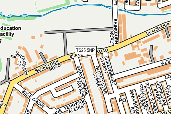 TS25 5NP map - OS OpenMap – Local (Ordnance Survey)