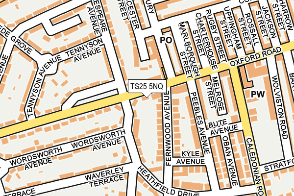 TS25 5NQ map - OS OpenMap – Local (Ordnance Survey)