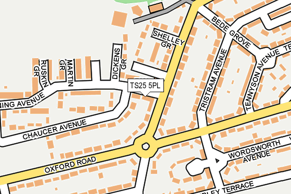 TS25 5PL map - OS OpenMap – Local (Ordnance Survey)