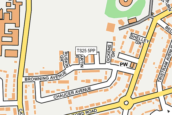 TS25 5PP map - OS OpenMap – Local (Ordnance Survey)
