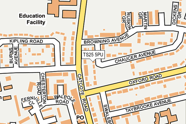 TS25 5PU map - OS OpenMap – Local (Ordnance Survey)