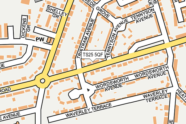 TS25 5QF map - OS OpenMap – Local (Ordnance Survey)