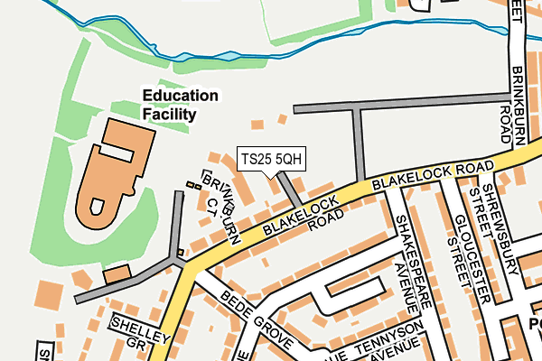 TS25 5QH map - OS OpenMap – Local (Ordnance Survey)