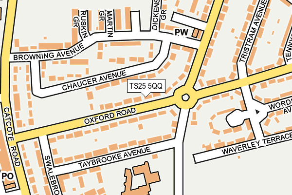 TS25 5QQ map - OS OpenMap – Local (Ordnance Survey)